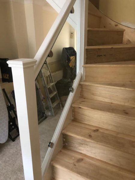 Bespoke Oak Staircase With Glass Panels 6 Orig